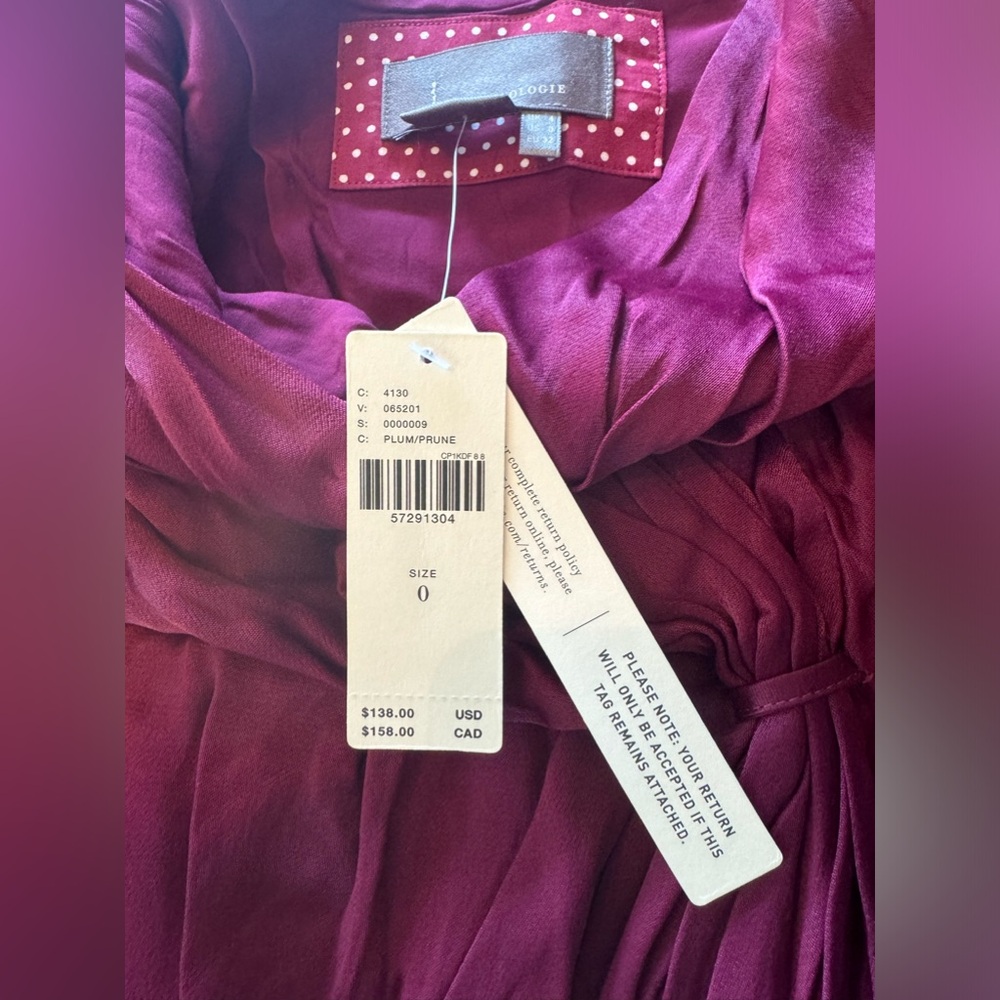 NWT Anthropologie Giverny Midi Slip Dress- Size 0 - Picture 3 of 5
